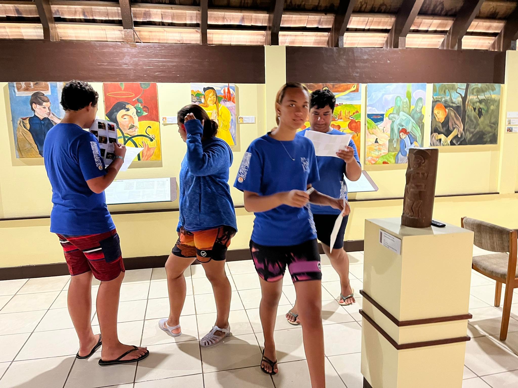 Les élèves de 3ème au Centre Culturel Gauguin