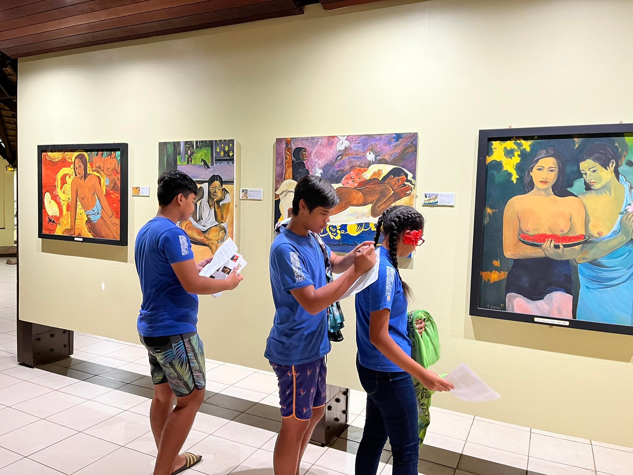 Les élèves de 3ème au Centre Culturel Gauguin