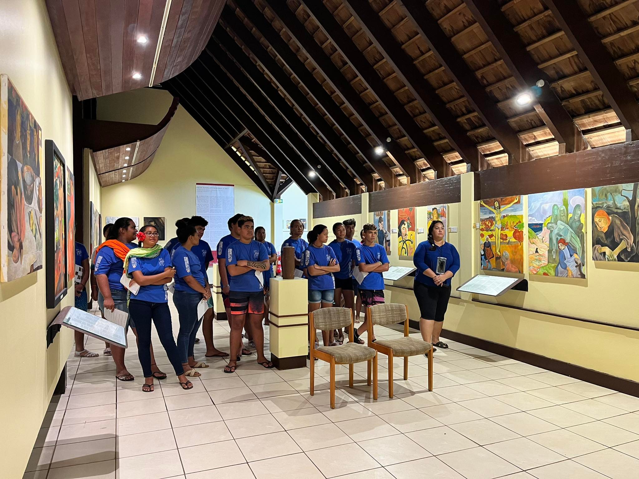 Les élèves de 3ème au Centre Culturel Gauguin