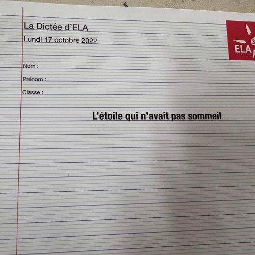 Dictée ELA